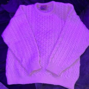 Elegant Adirondack White Wool  Sweater